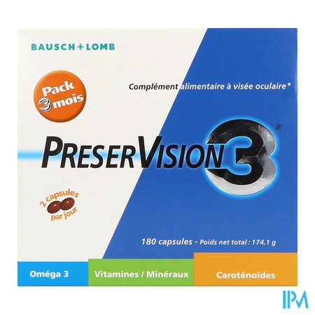 vignette PRESERVISION 3 CAPS BT180