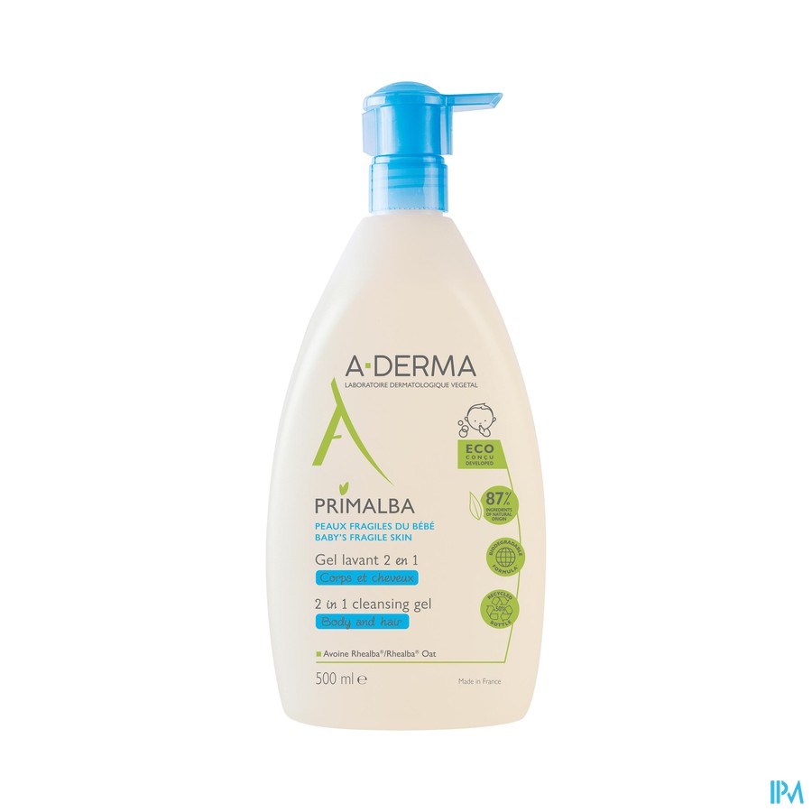 vignette A-DERMA PRIMALBA GEL LAV 2/1 FL750ML BT 1