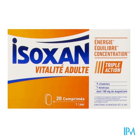 vignette ISOXAN VITALITE ADULTE CPR 20