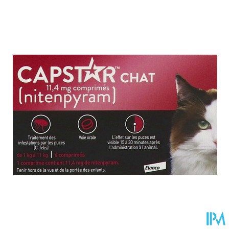 vignette CAPSTAR 11,4 MG CHAT BTE6