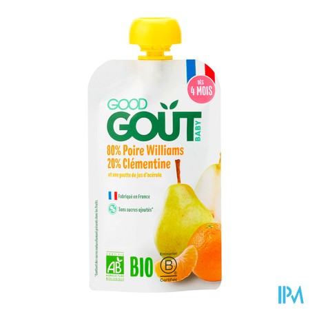 vignette GOOD GOUT POIRE CLEMENTINE 120G BIO