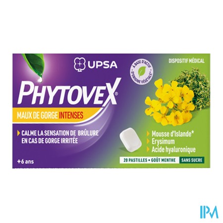 vignette PHYTOVEX PASTILLES MAUX DE GORGE INT 20