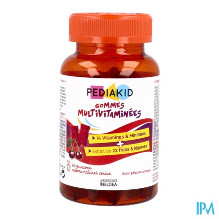 produit PEDIAKID GOM MULTIV ORA/CER OURS60