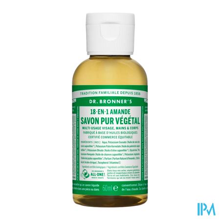 vignette DR BRONNERS SAV LIQ AMANDE 60ML