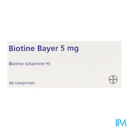 vignette BIOTINE BAYER 5MG CPR 60