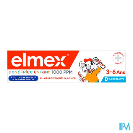 vignette ELMEX ENF DENT 3-6ANS TB 50ML