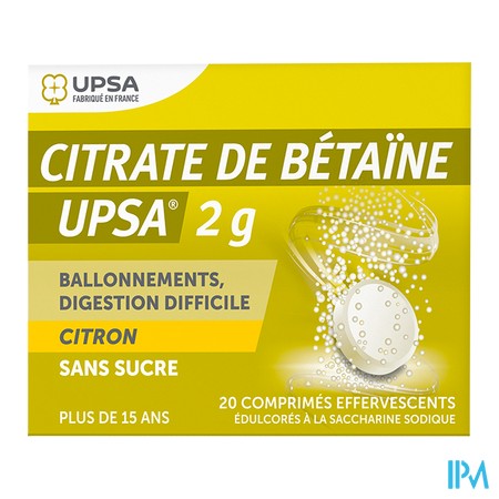 produit CIT BETAIN UPSA 2G CPR EFFV 20