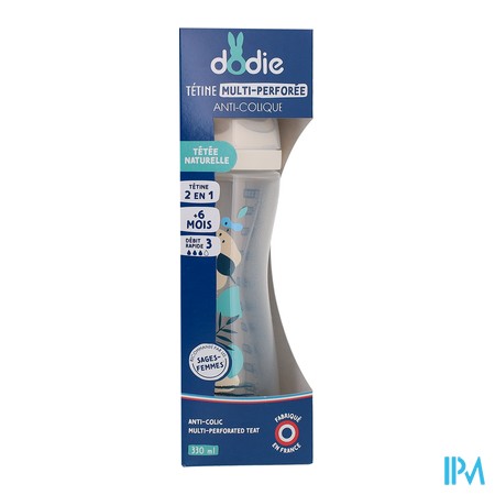 vignette DODIE BIB TEAT&amp;RING BLEU 330ML