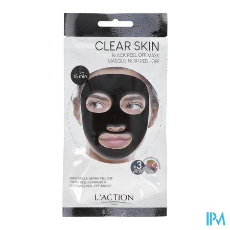 vignette L'ACTION MASQ NOIR PEEL OFF X3