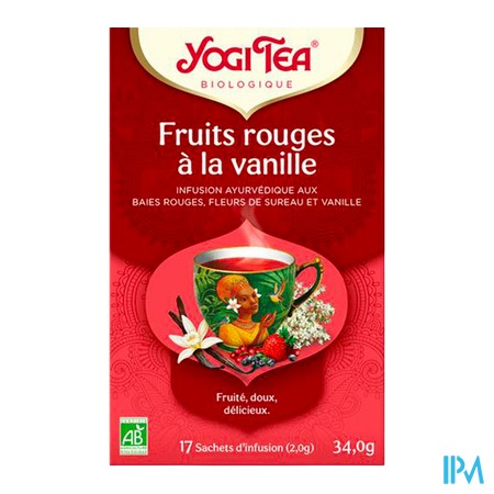 produit YOGI TEA FRUITS ROUGES A LA VANILLE 34G