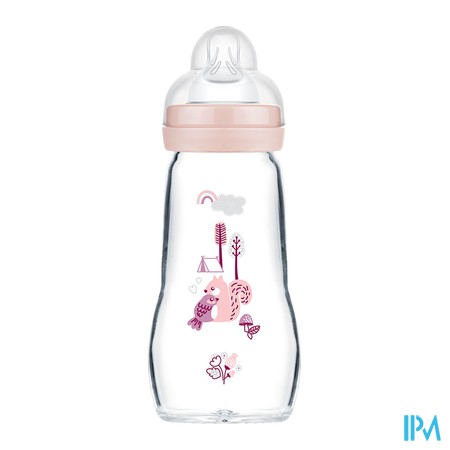 vignette MAM BIB VERRE ROSE 260ML