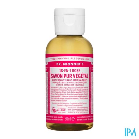 vignette DR BRONNERS SAV LIQ ROSE 60ML