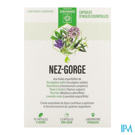 produit DAYANG HE NEZ GORGE CAPS 15