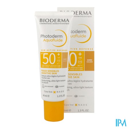 produit BIODERMA PHOTODERM AQFLD SPF50+ DORE 40ML