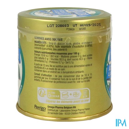 produit VALDA GOM SUC MEN/EUC BT140G 1