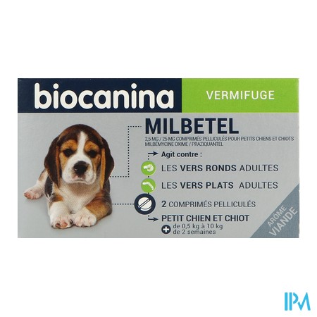 produit BIOCANINA MILBETEL CHIOT CPR2