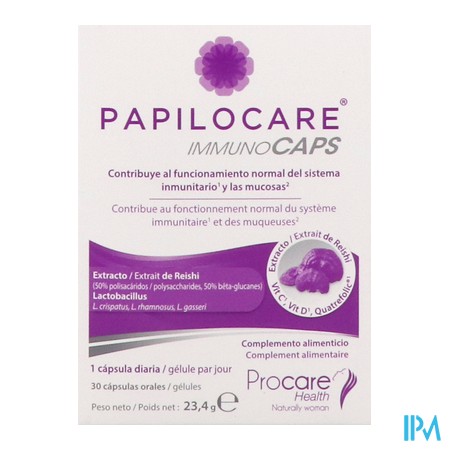 vignette PAPILOCARE IMMUNOCAPS GELULE 30