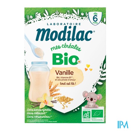vignette MODILAC CEREALES BIO VANILLE 250G