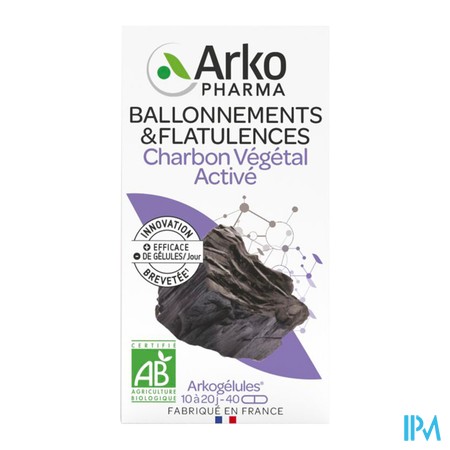 vignette ARKOGELULES CHARBON VEGETAL BIO 40 GEL