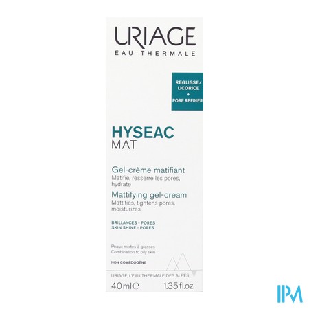 vignette URIAGE HYSEAC MAT GEL CR 40ML