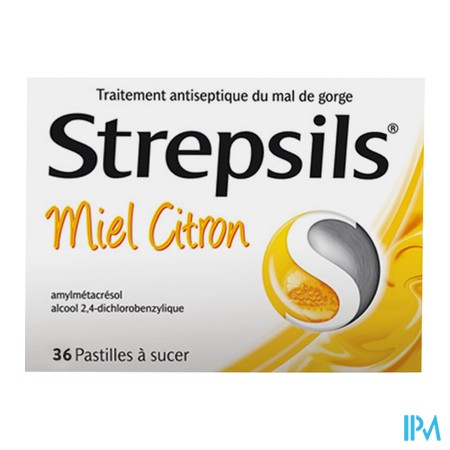 vignette STREPSILS MIEL CITRON PAST 36