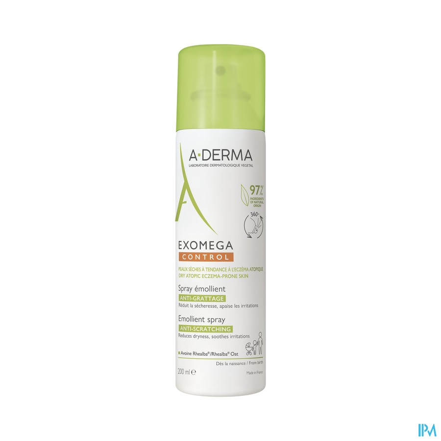 vignette A-DERMA EXOMEGA SPR EMOL A-GRATTAGE 200ML
