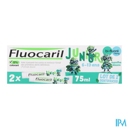 vignette FLUOCARIL JUNIOR GEL MENTHE 75MLX2