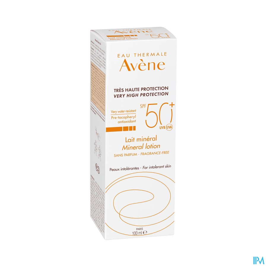 vignette AVENE LAIT MINER THP 50+ 100ML