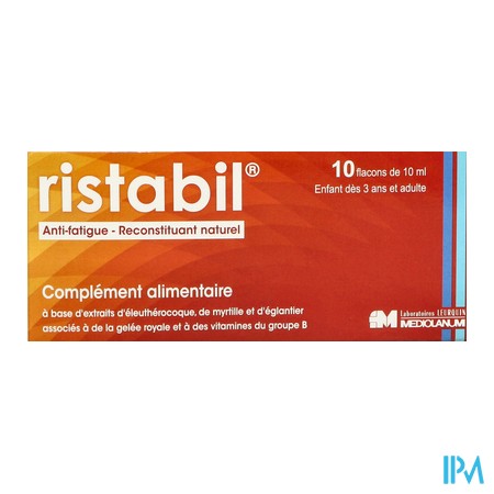 vignette RISTABIL A/FATIGUE SOL BUV 10MLX10