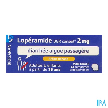 vignette LOPERAMIDE 2MG BGR CONS CPR ORO 12