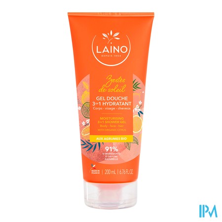 produit LAINO DOUCHE 3EN1 AGRUMES BIO 200ML