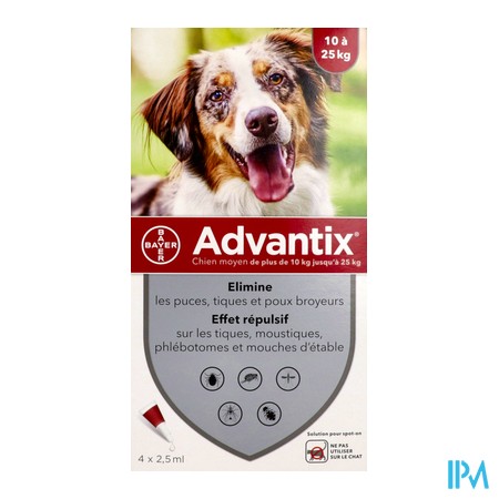 vignette ADVANTIX SOL EXT CHIEN 2ML5 4 10-25KG