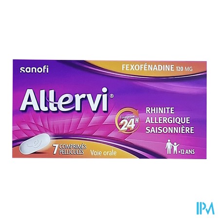 vignette ALLERVI 120MG CPR 7
