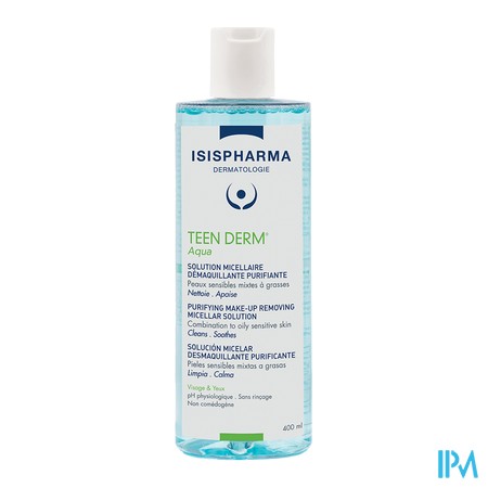 vignette TEEN DERM AQUA SOL MIC PURIF400ML