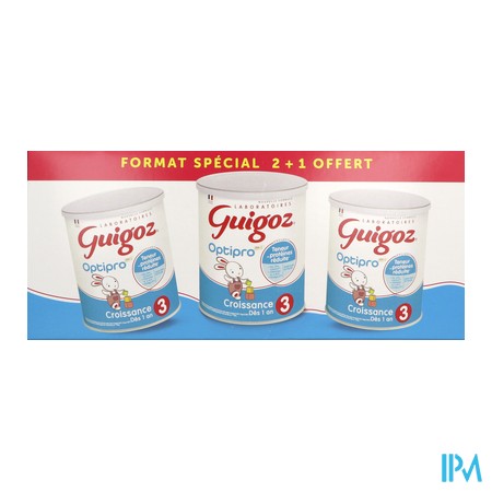 vignette GUIGOZ LAIT CROISSANCE PDR 800G X3