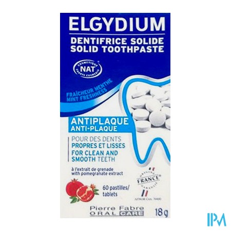 vignette ELGYDIUM DENTIFRICE SOLIDE A-PLAQ 60 CPR