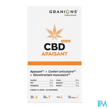 vignette GRANIONS CBD APAISANT MUSCL&amp;ARTICUL CPR30