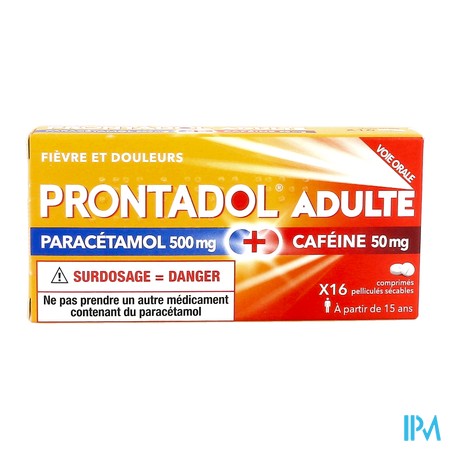 produit PRONTADOL AD.500MG/50MG CPR 16