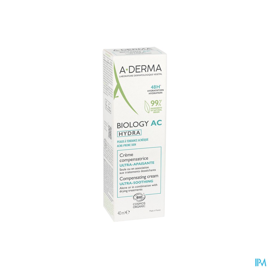 vignette A-DERMA BIOLOGY AC HYDRA CR COMPENS 40ML