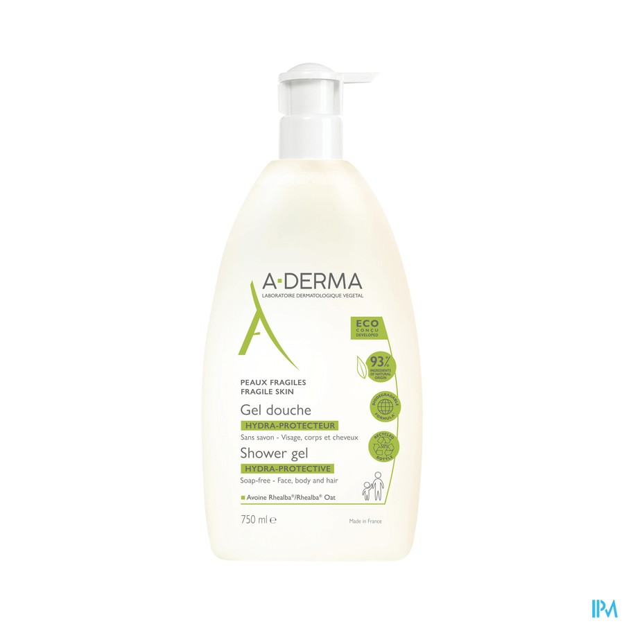 produit A-DERMA INDISP GEL DCH HYDRAP FL750ML