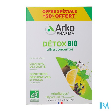 vignette ARKOFLUIDES DETOX BIO AMP 20+10 OF