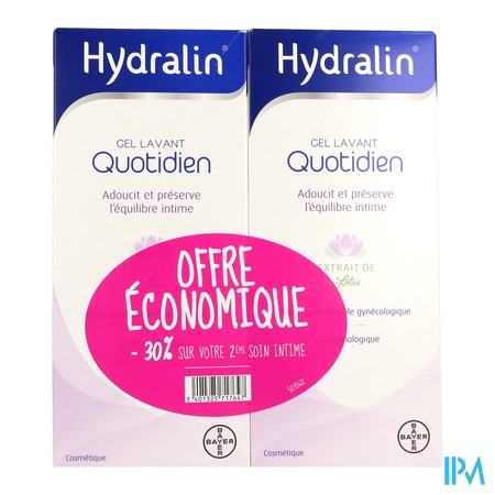 vignette HYDRALIN APAISA 400 ML X2