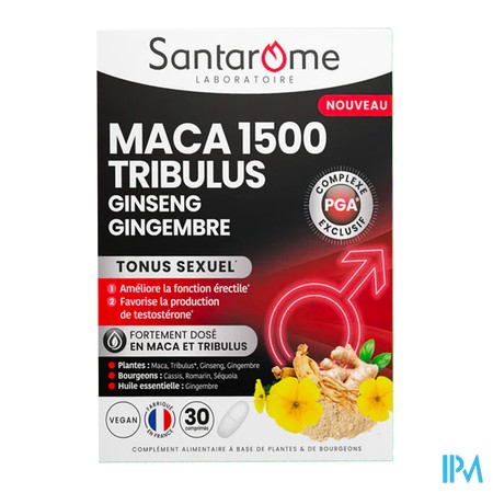 vignette SANTAROME MACA 1500 TRIBULUS GINS GING 30