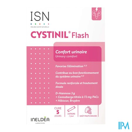 produit INELDEA CYSTINIL FLASH CONF URINAIRE 10