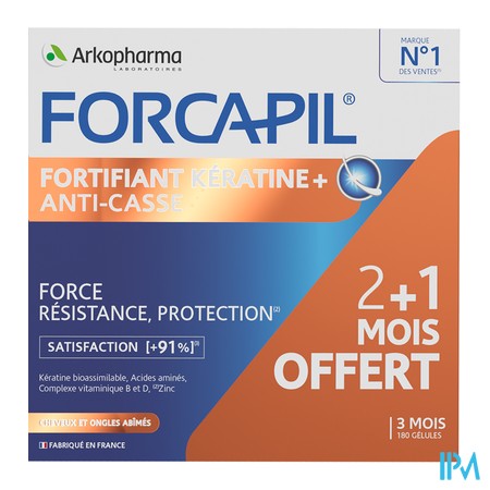 vignette FORCAPIL FORTIFIANT+KERAT GELUL180
