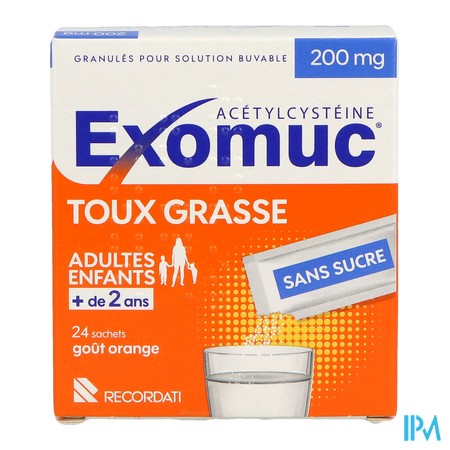 vignette EXOMUC 200MG SACHET 24