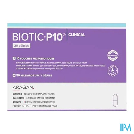 produit ARAGAN BIOTIC P10 CLINICAL I.C.I GELU 20