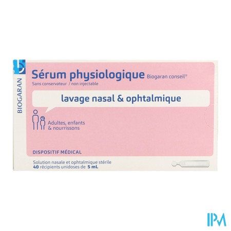 produit SERUM PHYSIO 0,9% BGR DOSE 5ML40