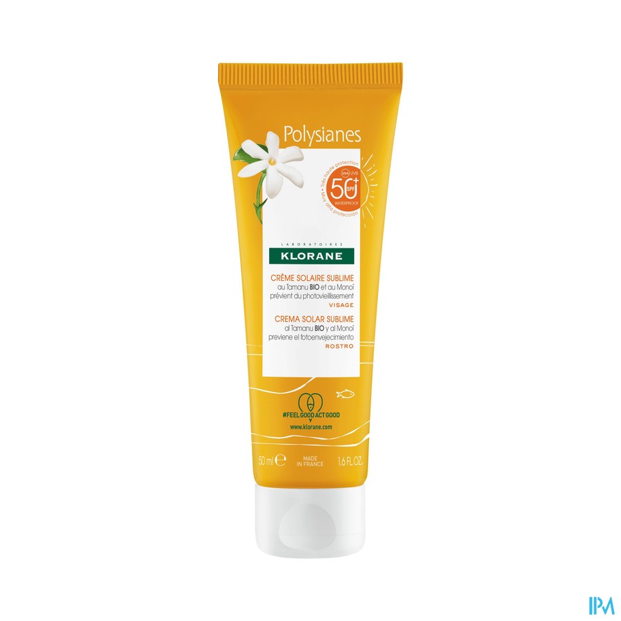 vignette KLORANE SOL CR SPF50+ VISAGE 50ML