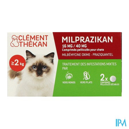 vignette CL TK MILPRAZIKAN 16MG/40MG CHAT CPR2